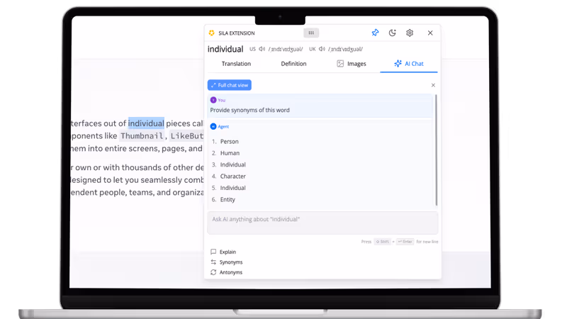 AI conversation feature demonstration